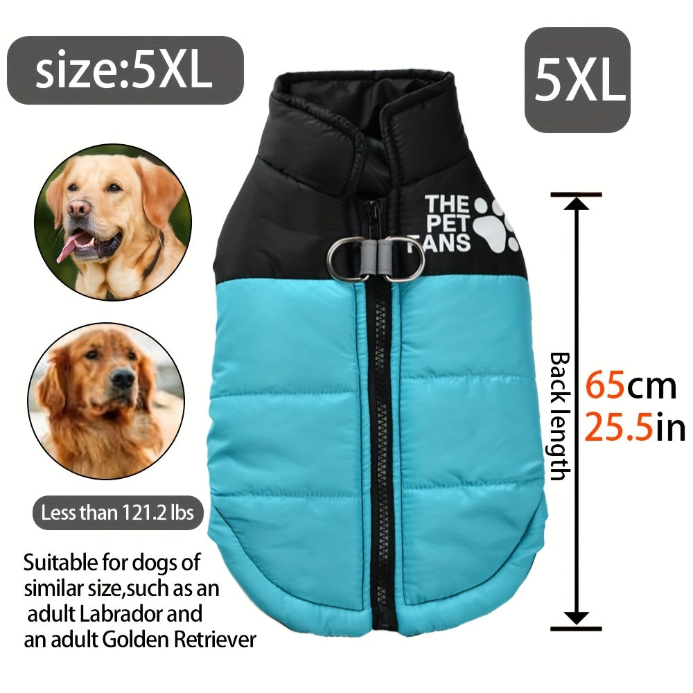 Chaqueta de Invierno Gruesa y Cálida para Perros Medianos y Grandes