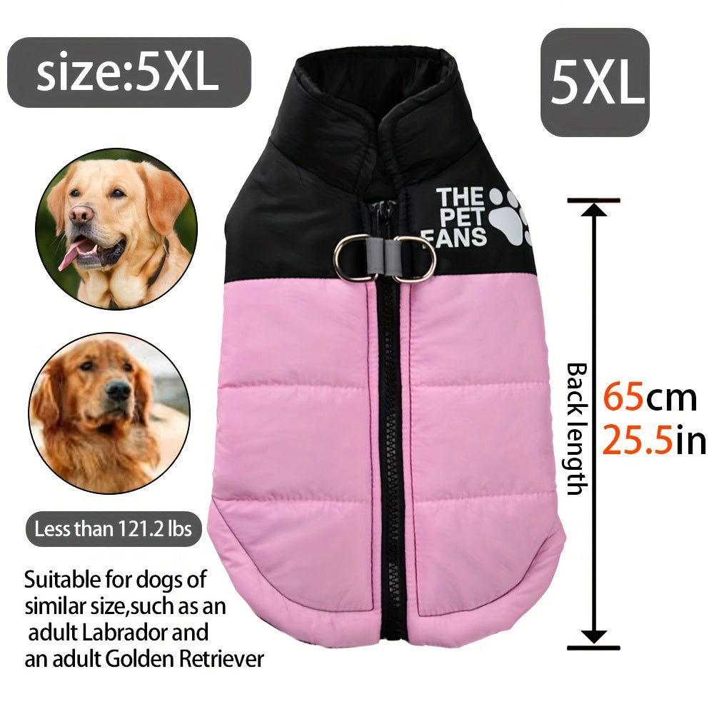 Chaqueta de Invierno Gruesa y Cálida para Perros Medianos y Grandes