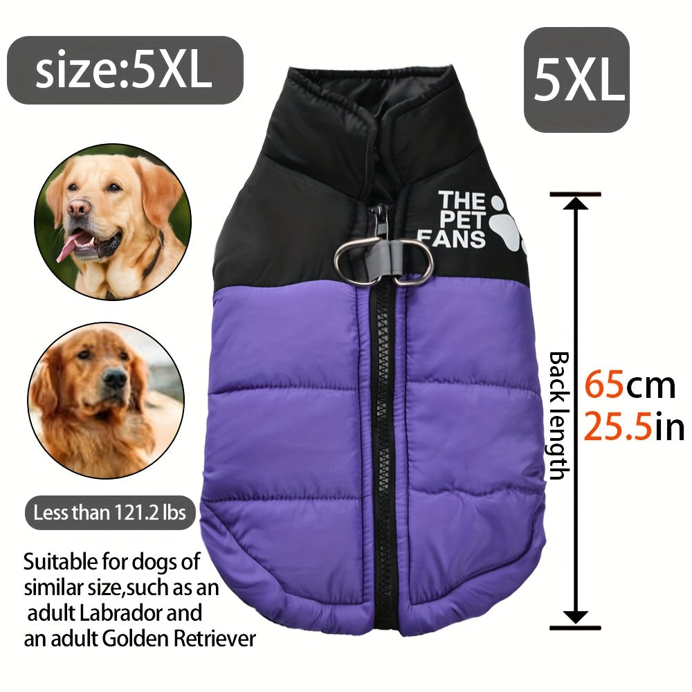 Chaqueta de Invierno Gruesa y Cálida para Perros Medianos y Grandes