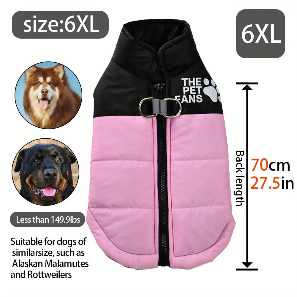 Chaqueta de Invierno Gruesa y Cálida para Perros Medianos y Grandes