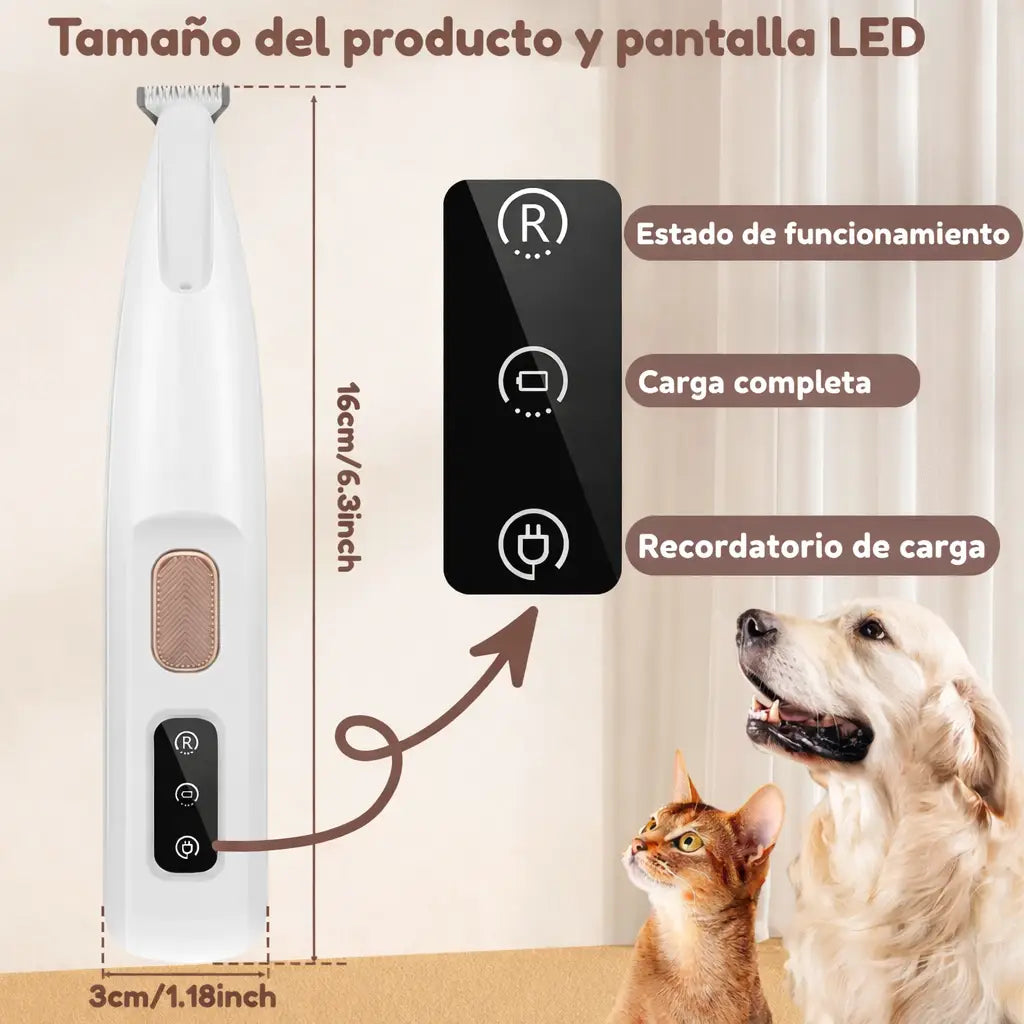 PawGlow Pro – Recortador de Patas para Perros con Luz LED