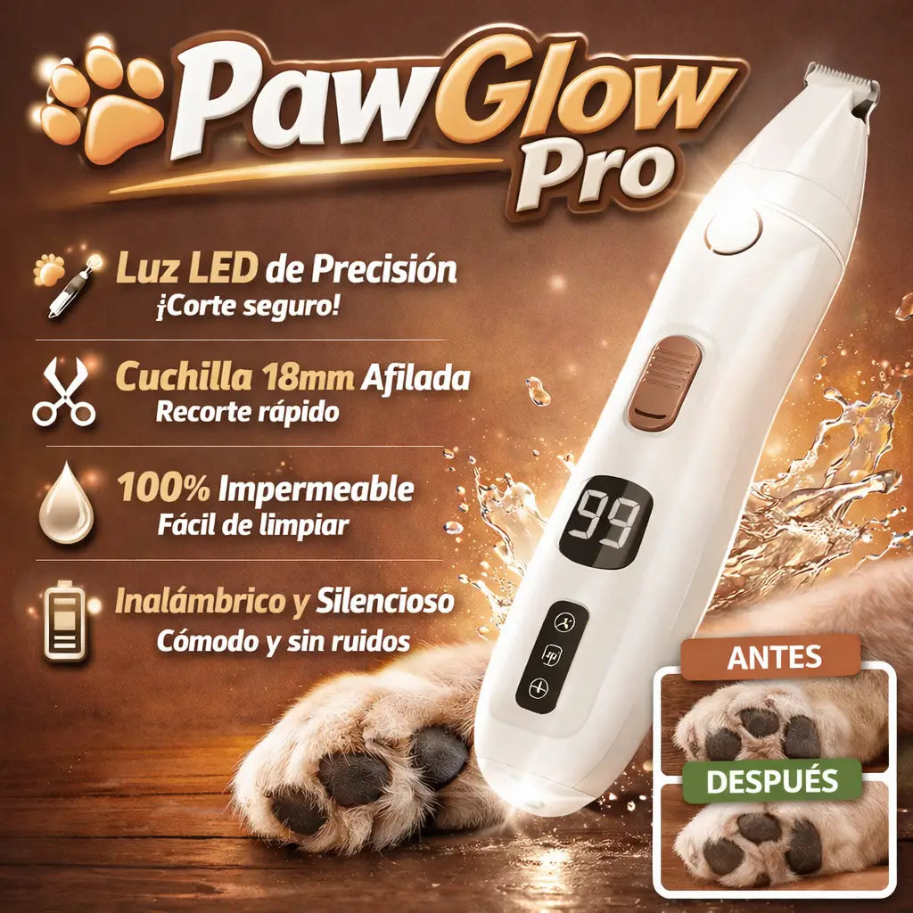 PawGlow Pro – Recortador de Patas para Perros con Luz LED