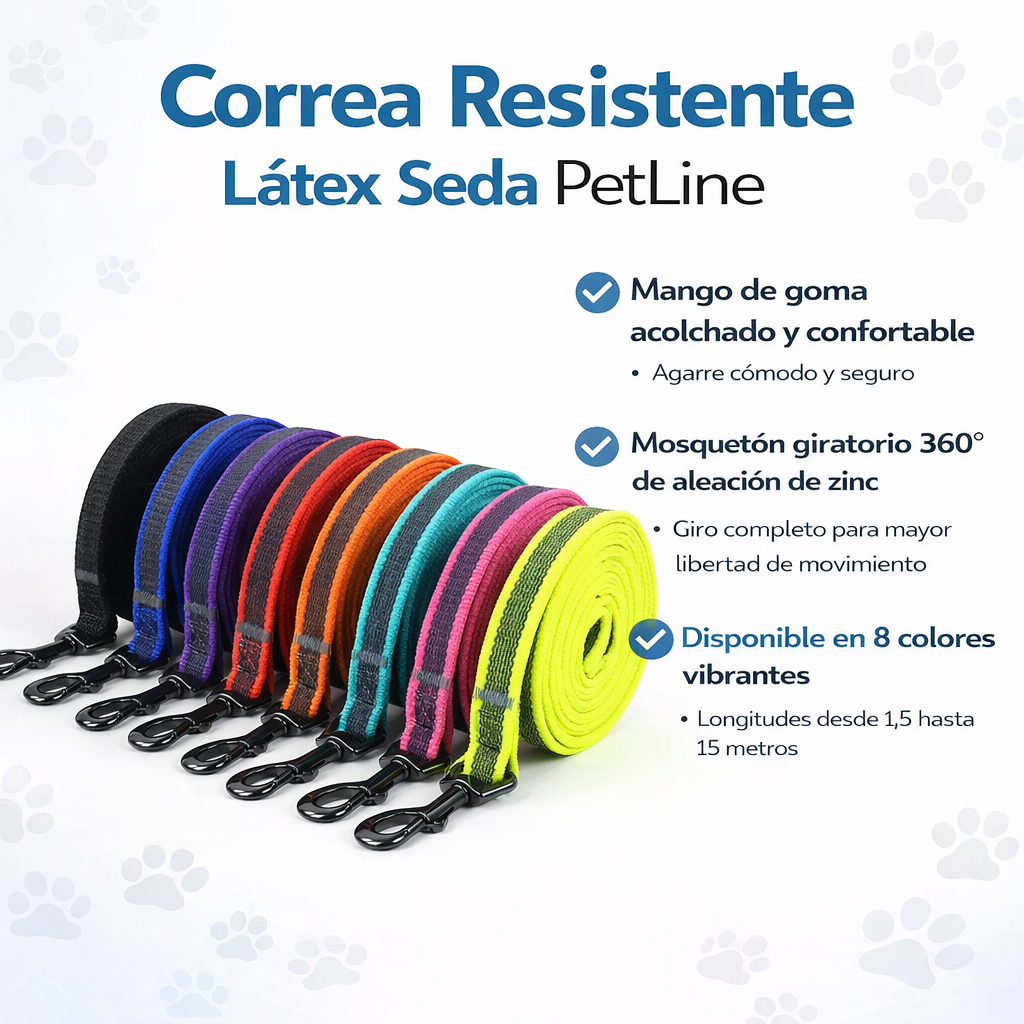 Correa Resistente Látex Seda PetLine