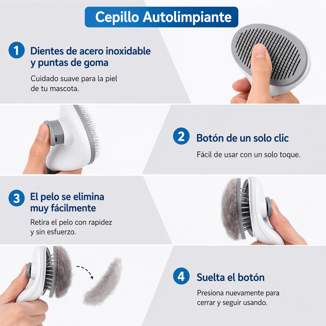 PetCare Brush - Cepillo para mascotas - Menos pelo en casa, más comodidad para ti y tu mascota