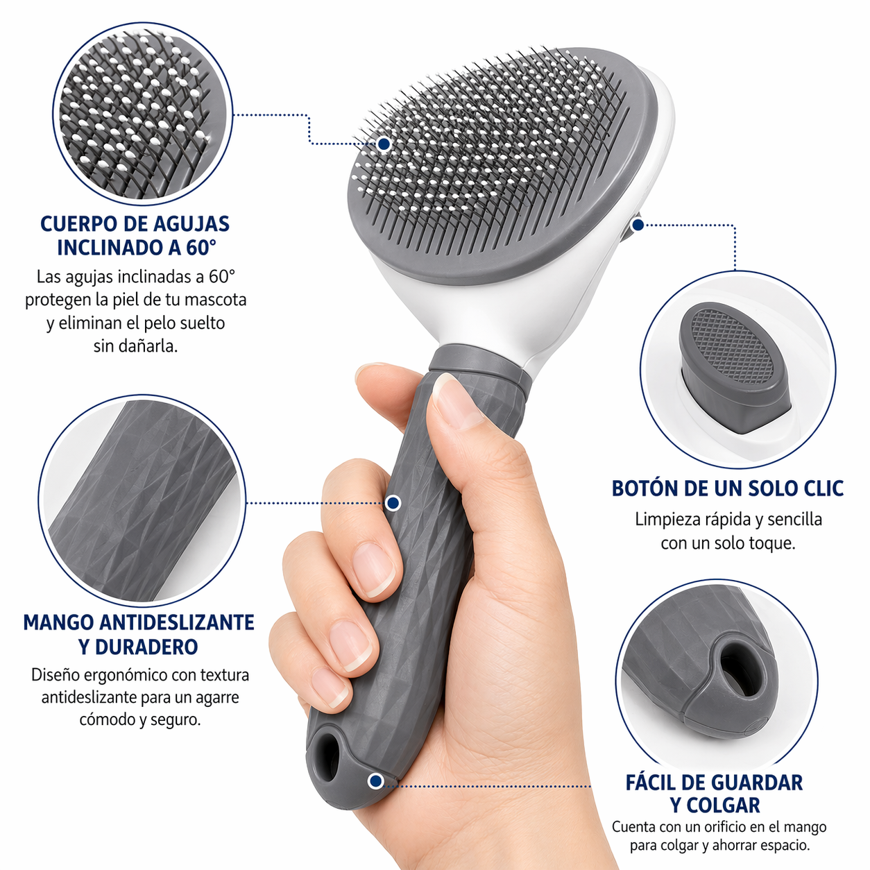 PetCare Brush - Cepillo para mascotas - Menos pelo en casa, más comodidad para ti y tu mascota