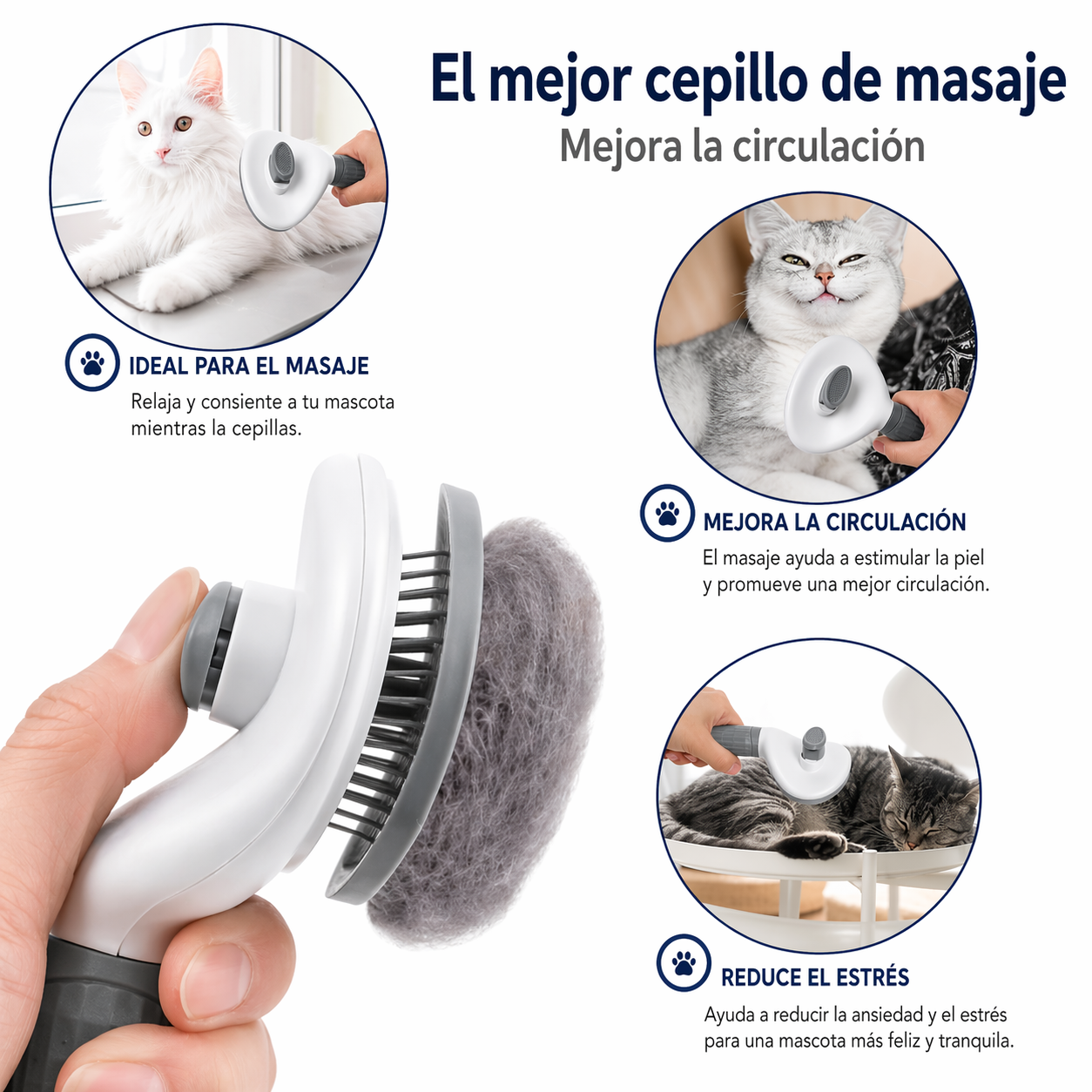 PetCare Brush - Cepillo para mascotas - Menos pelo en casa, más comodidad para ti y tu mascota