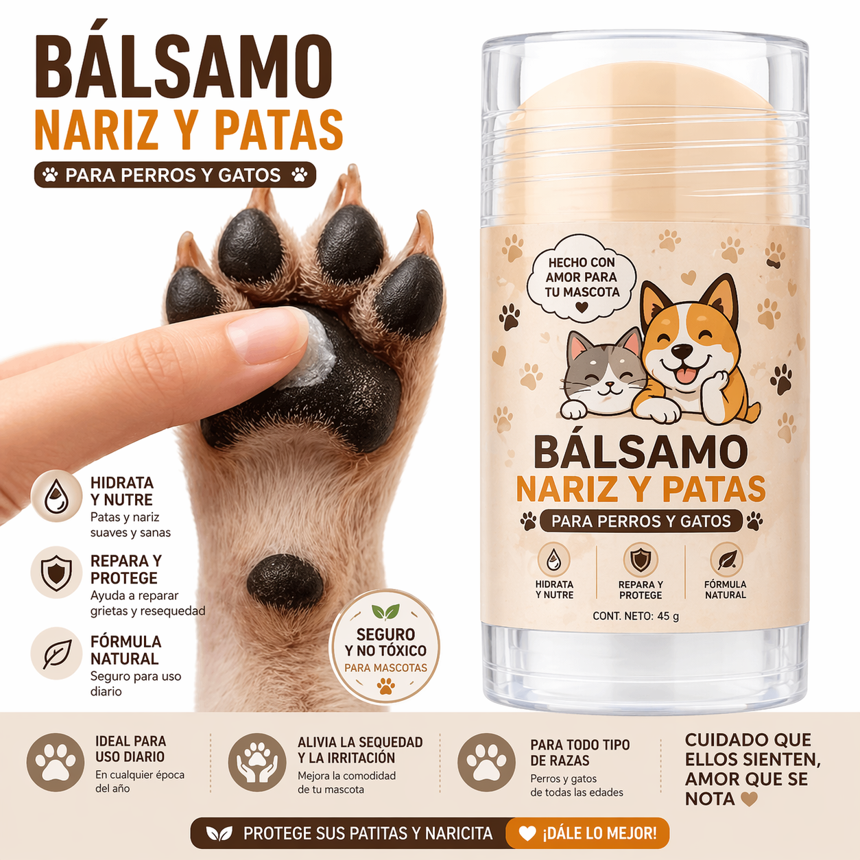 PetCare Balm™ - Bálsamo para patas agrietadas y nariz seca