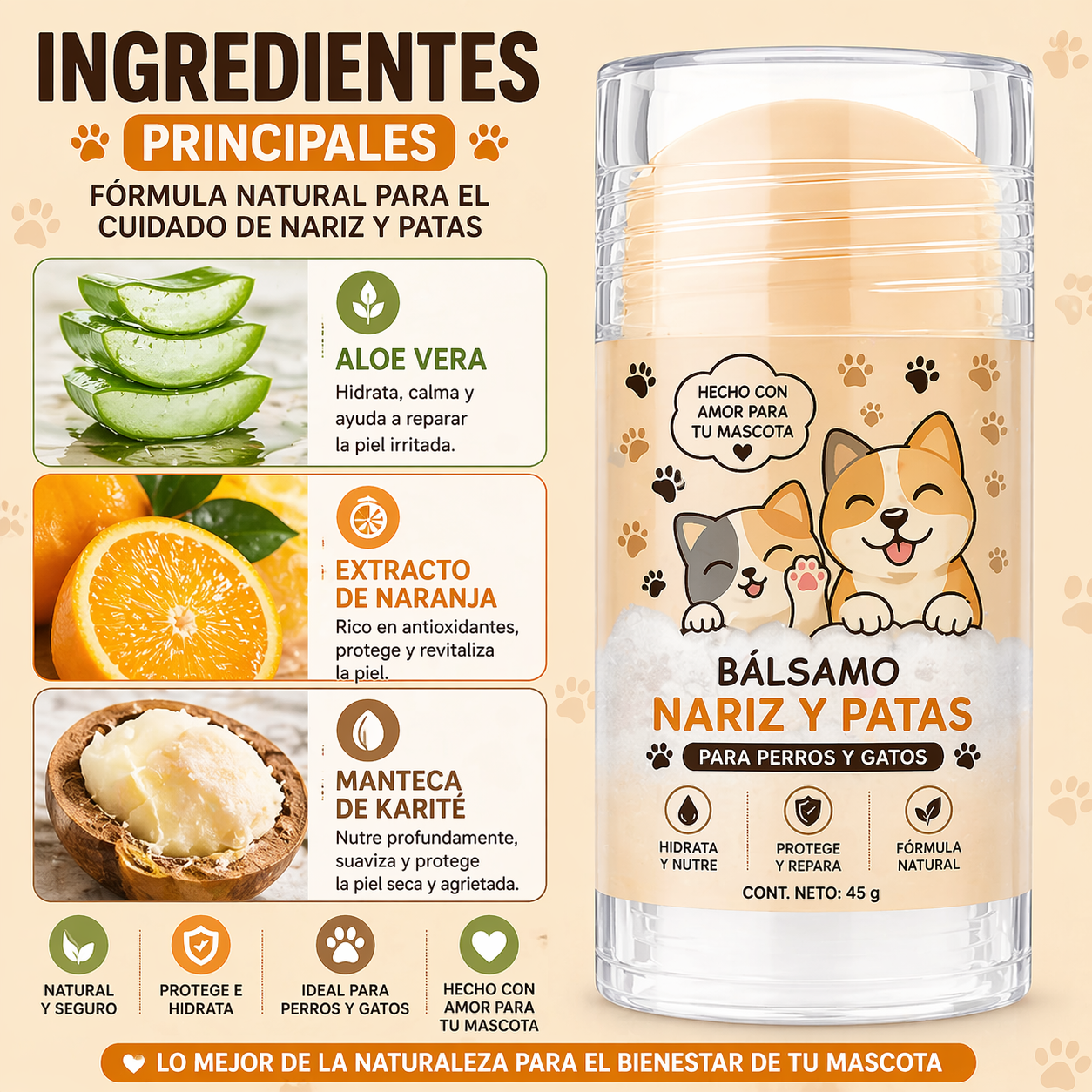 PetCare Balm™ - Bálsamo para patas agrietadas y nariz seca