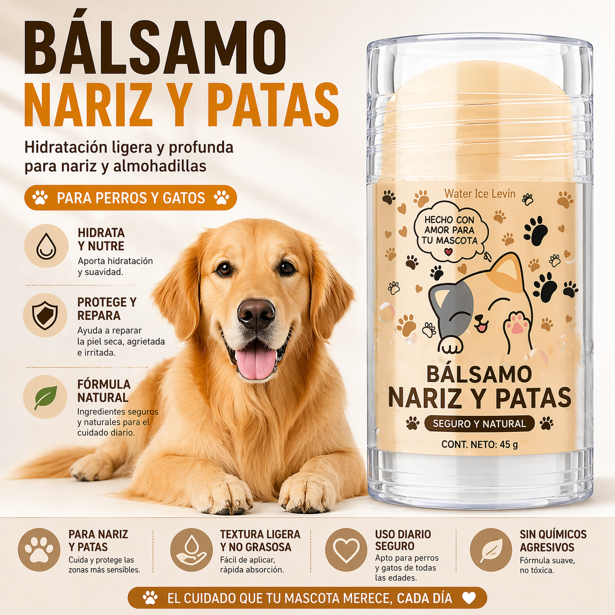 PetCare Balm™ - Bálsamo para patas agrietadas y nariz seca