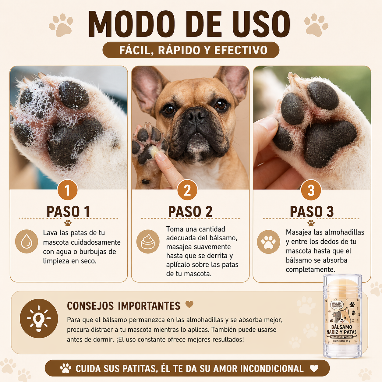PetCare Balm™ - Bálsamo para patas agrietadas y nariz seca