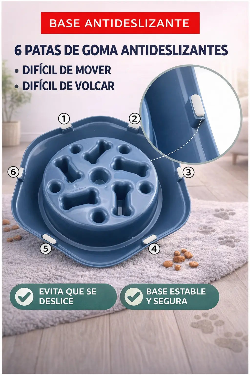 Comedero lento para perros - anti voracidad