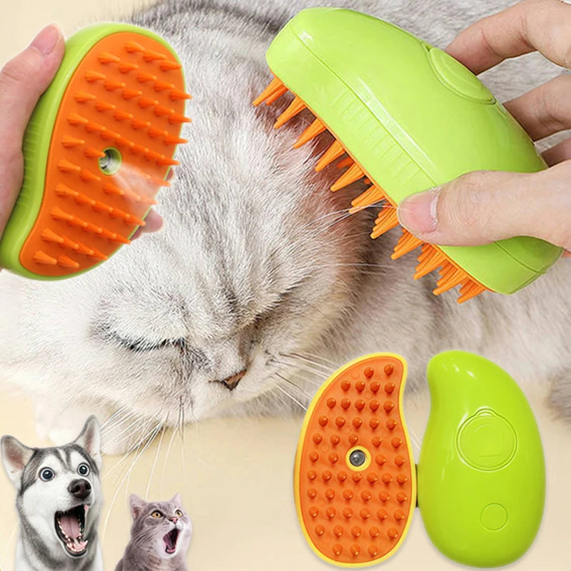 VapoPet Care - Cepillo de vapor para mascotas 3 en 1
