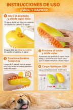VapoPet Care - Cepillo de vapor para mascotas 3 en 1