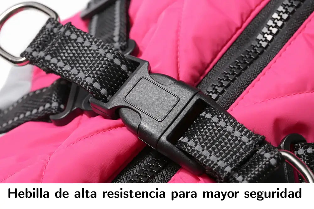Chaqueta impermeable para mascotas con arnés
