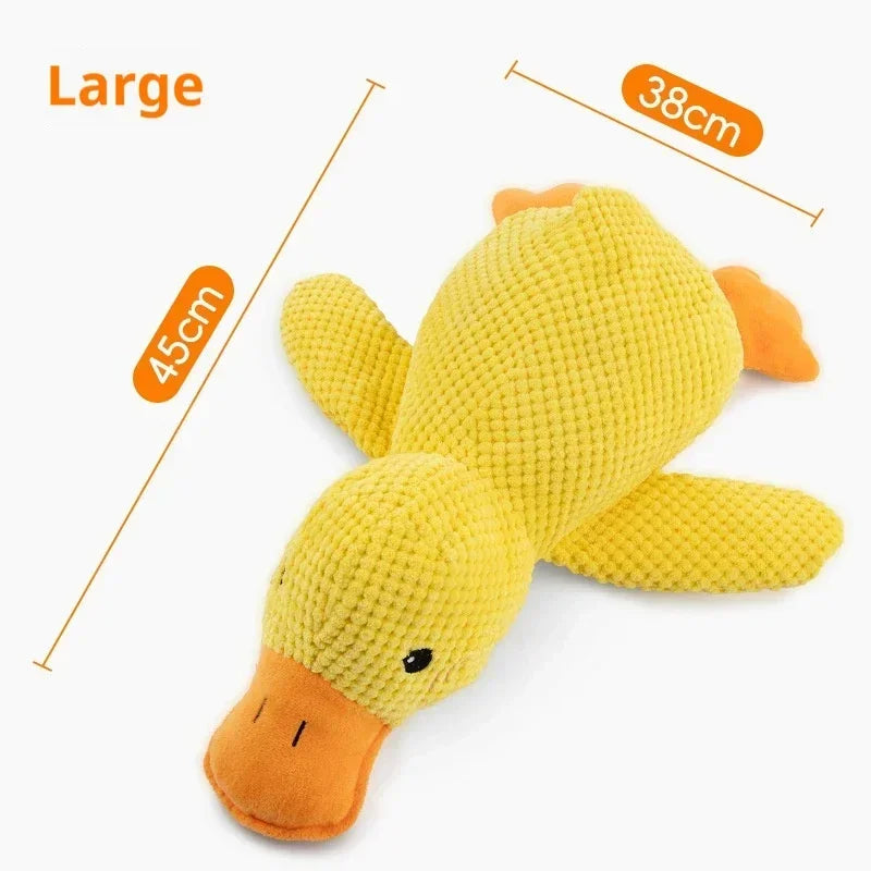 Juguete de peluche para mascotas, pato calmante