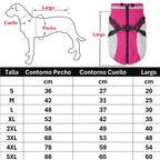 Chaqueta impermeable para mascotas con arnés