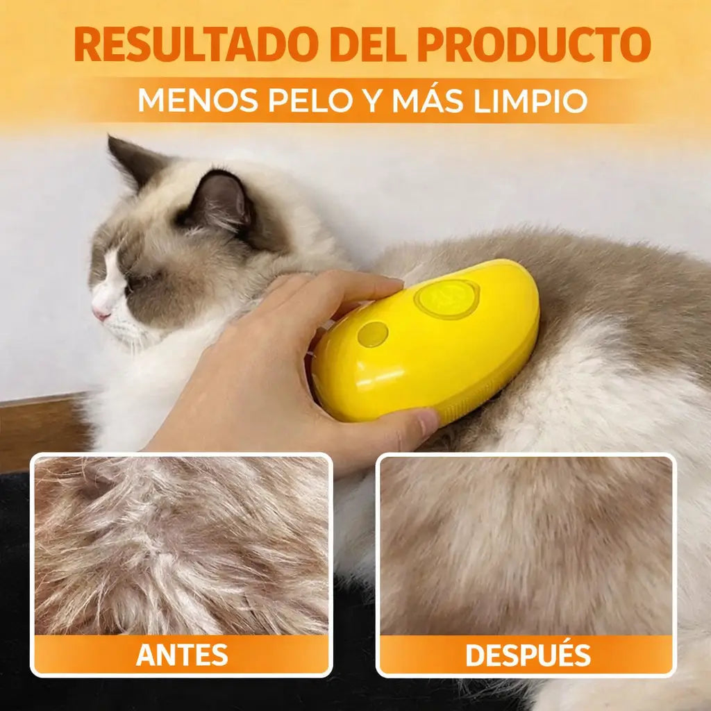 VapoPet Care - Cepillo de vapor para mascotas 3 en 1