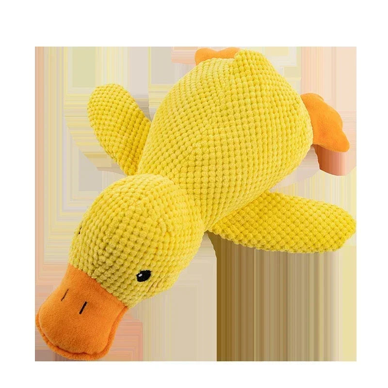 Juguete de peluche para mascotas, pato calmante