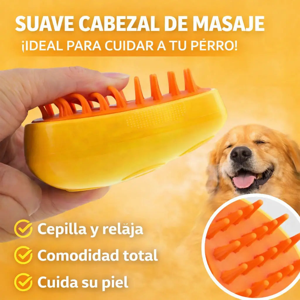 VapoPet Care - Cepillo de vapor para mascotas 3 en 1