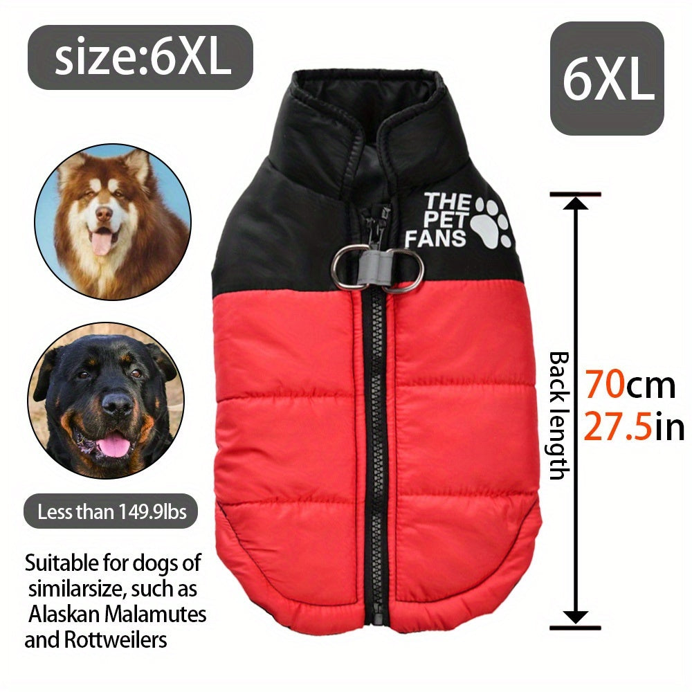 Chaqueta de Invierno Gruesa y Cálida para Perros Medianos y Grandes