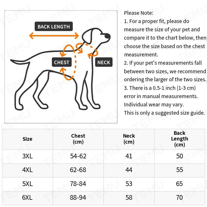 Chaqueta de Invierno Gruesa y Cálida para Perros Medianos y Grandes